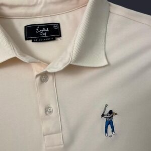 Eastside Golf Polo Shirt Men's XXL Cream Short Sleeve Embroidered Golfer  0257
